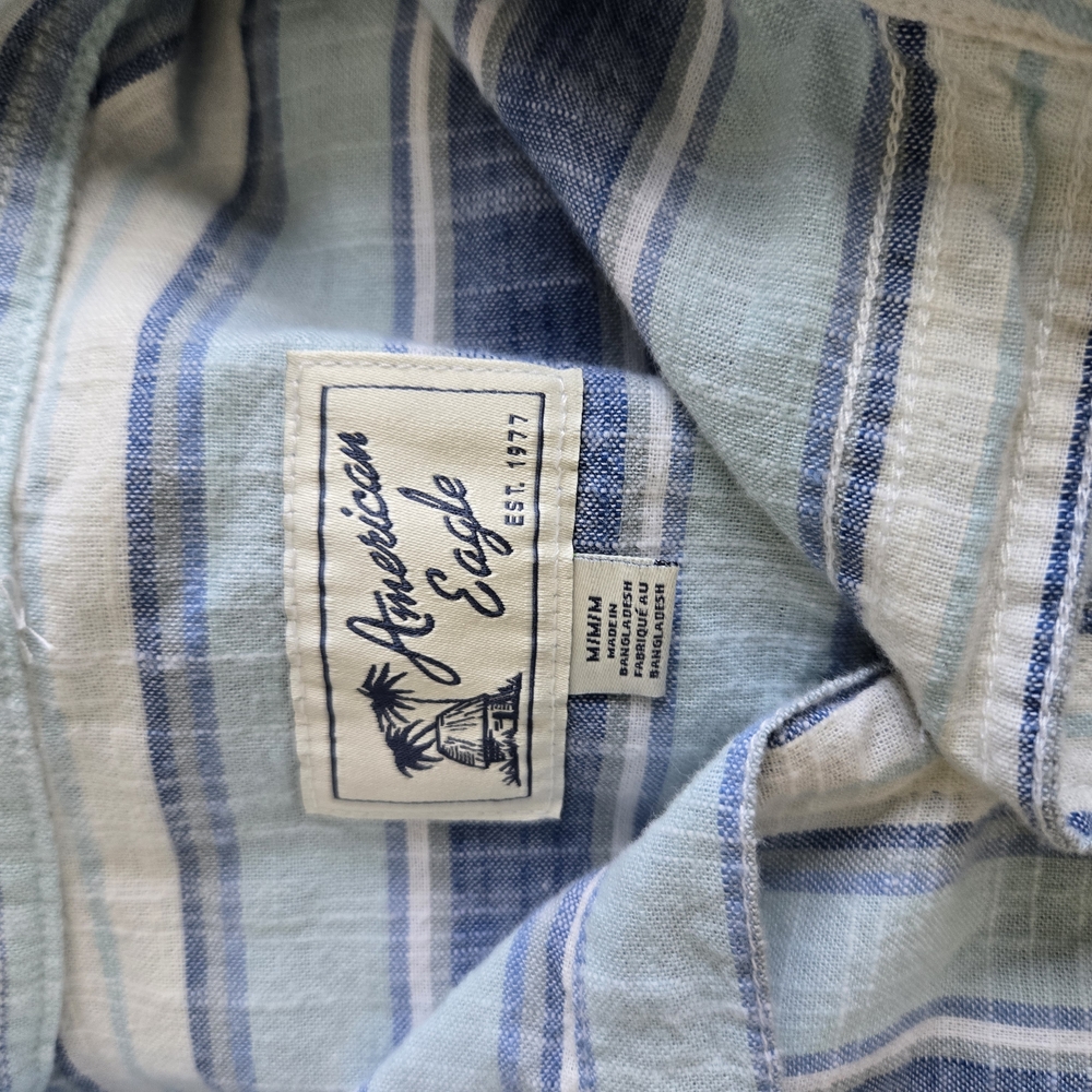 Striped Short Sleeve 2 Shirts AEO men's M - Picture 6 of 8